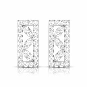 Jewelove™ Earrings SI IJ Beautiful Platinum Earrings with Diamonds for Women JL PT E ST 2069