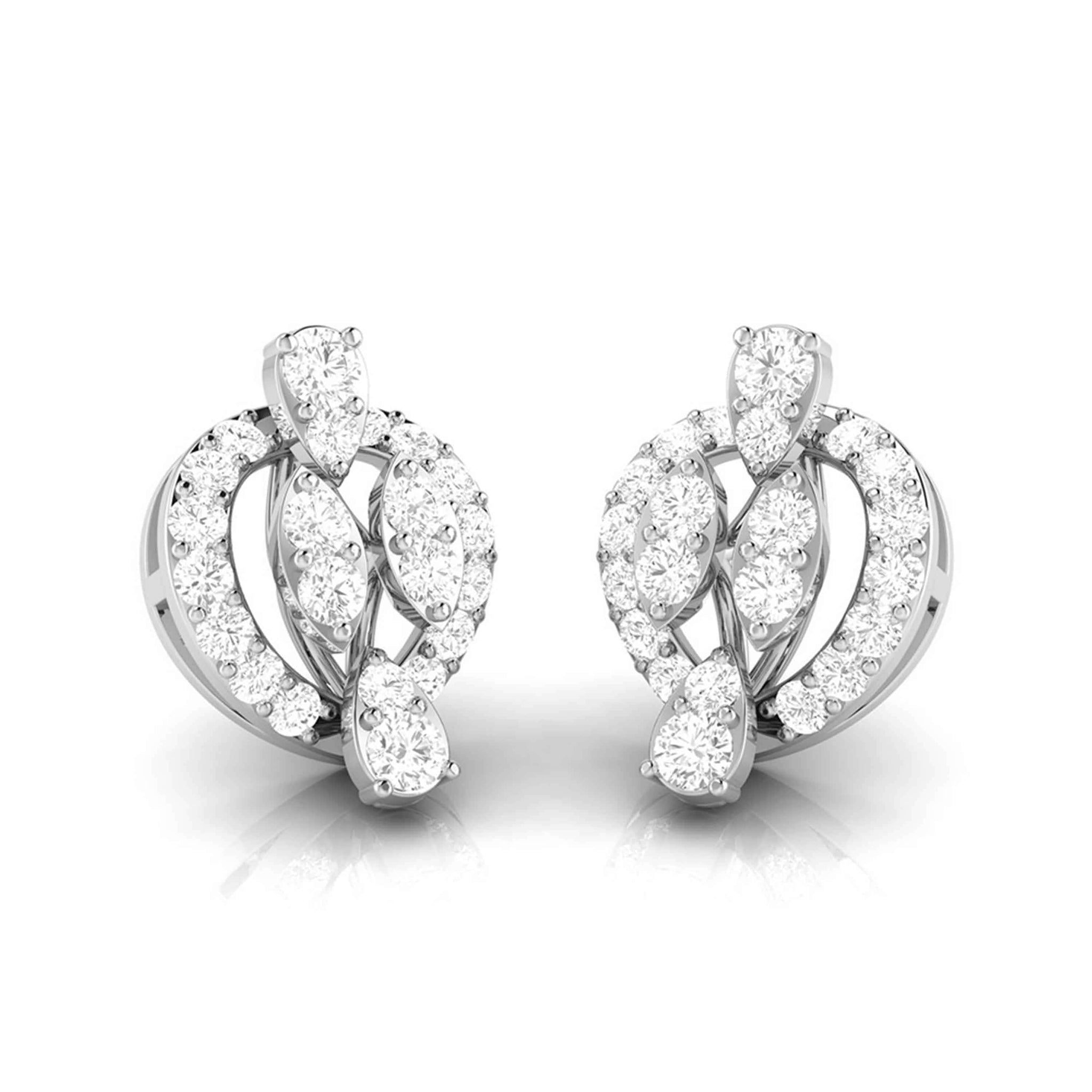 Jewelove™ Earrings Beautiful Platinum Earrings with Diamonds for Women  JL PT E ST 2071