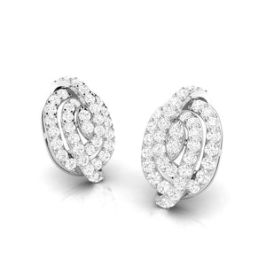 Jewelove™ Earrings Beautiful Platinum Earrings with Diamonds for Women JL PT E ST 2072