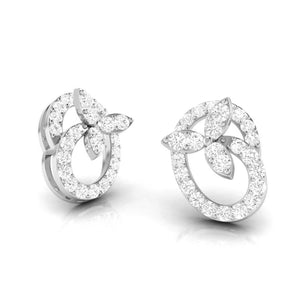 Jewelove™ Earrings Beautiful Platinum Earrings with Diamonds for Women JL PT E ST 2090