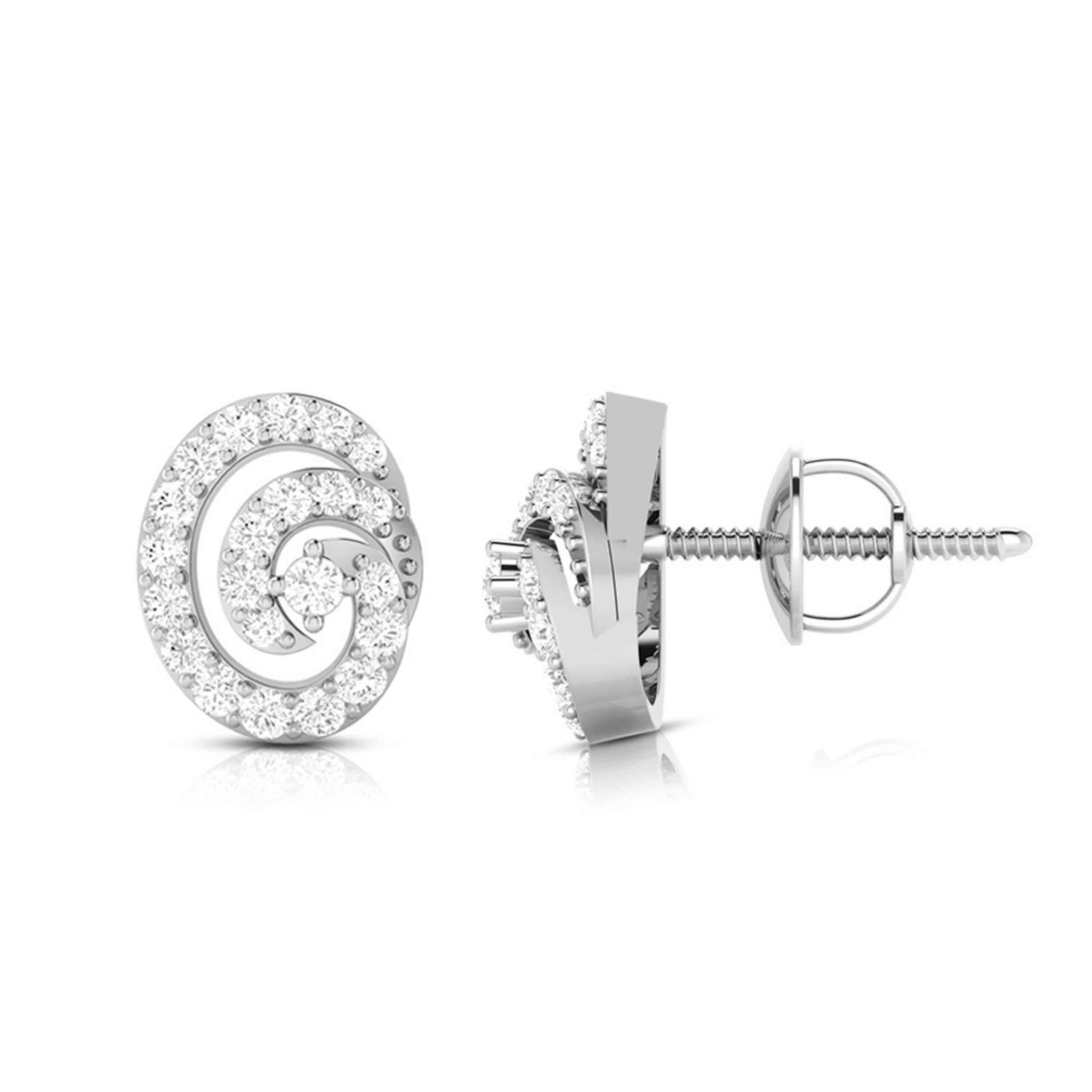 Jewelove™ Earrings Beautiful Platinum Earrings with Diamonds for Women JL PT E ST 2100