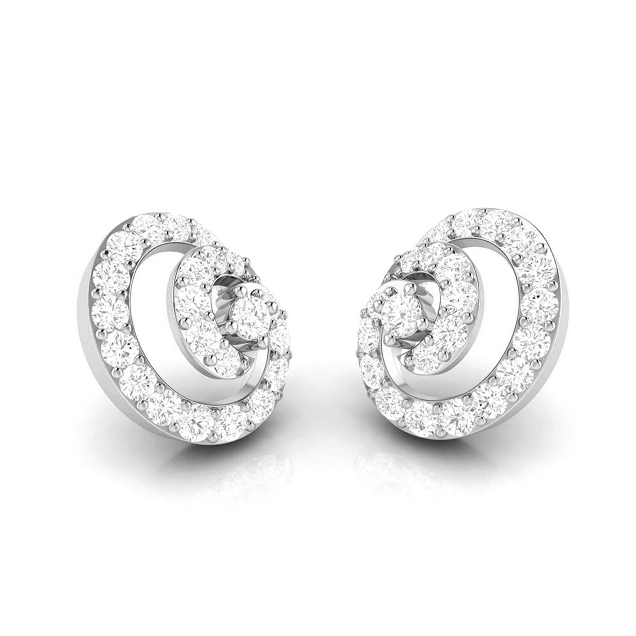 Jewelove™ Earrings Beautiful Platinum Earrings with Diamonds for Women JL PT E ST 2100