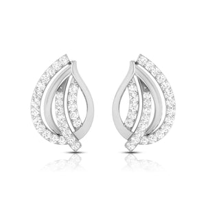 Jewelove™ Earrings Beautiful Platinum Earrings with Diamonds for Women JL PT E ST 2103