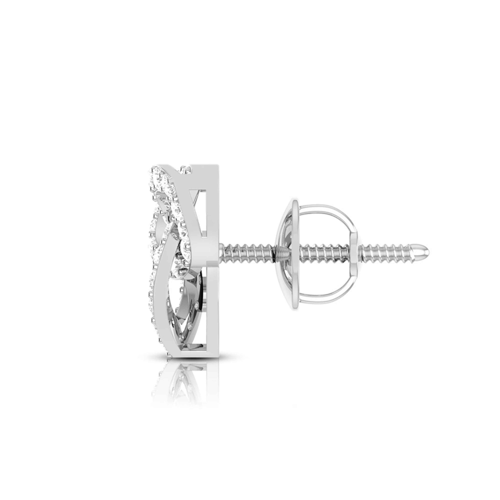 Jewelove™ Earrings Beautiful Platinum Earrings with Diamonds for Women JL PT E ST 2104