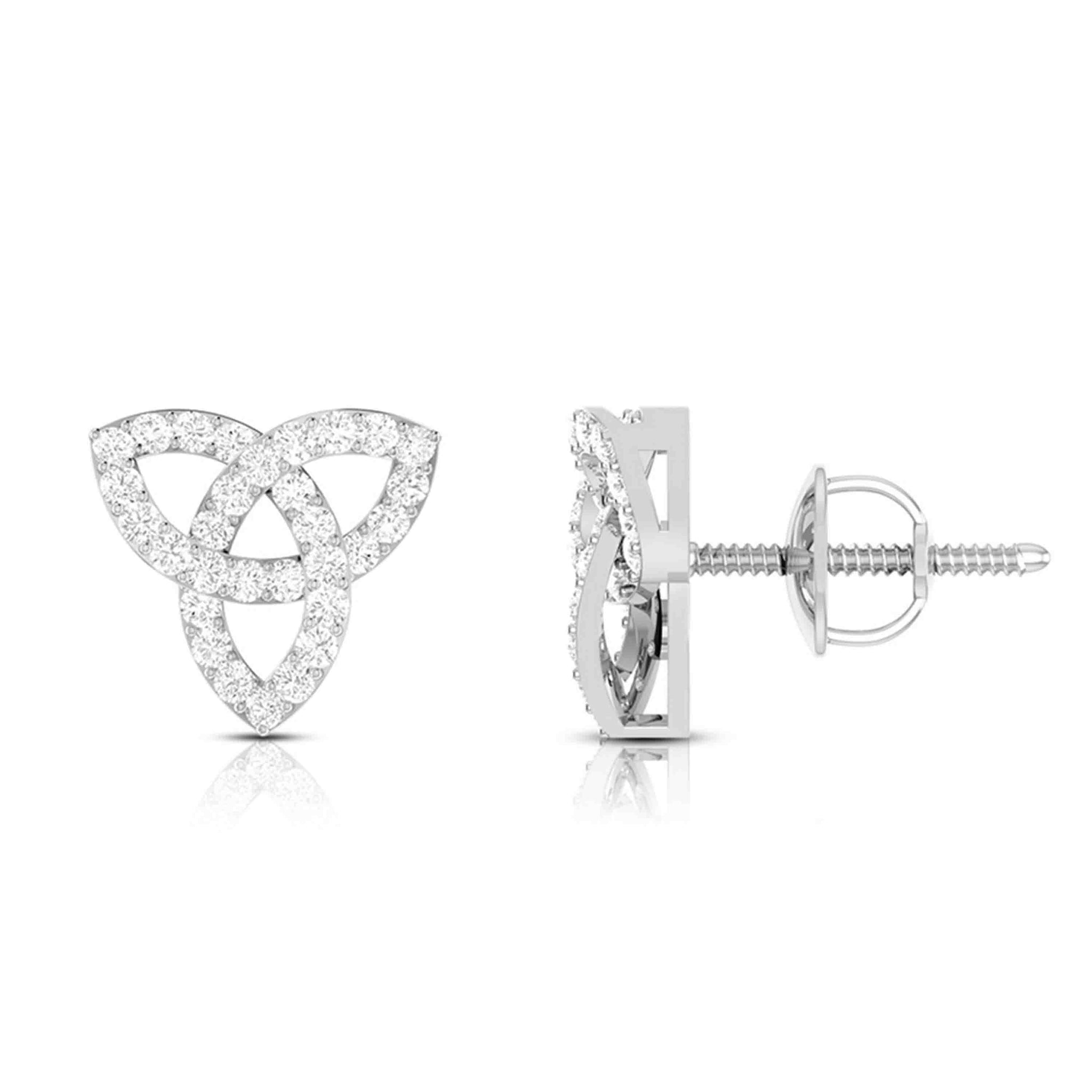 Jewelove™ Earrings Beautiful Platinum Earrings with Diamonds for Women JL PT E ST 2104