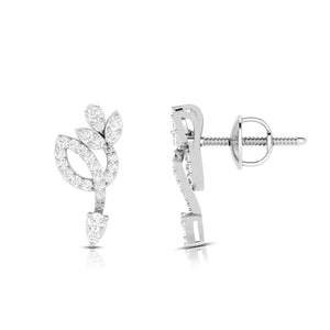 Jewelove™ Earrings Beautiful Platinum Earrings with Diamonds for Women JL PT E ST 2105