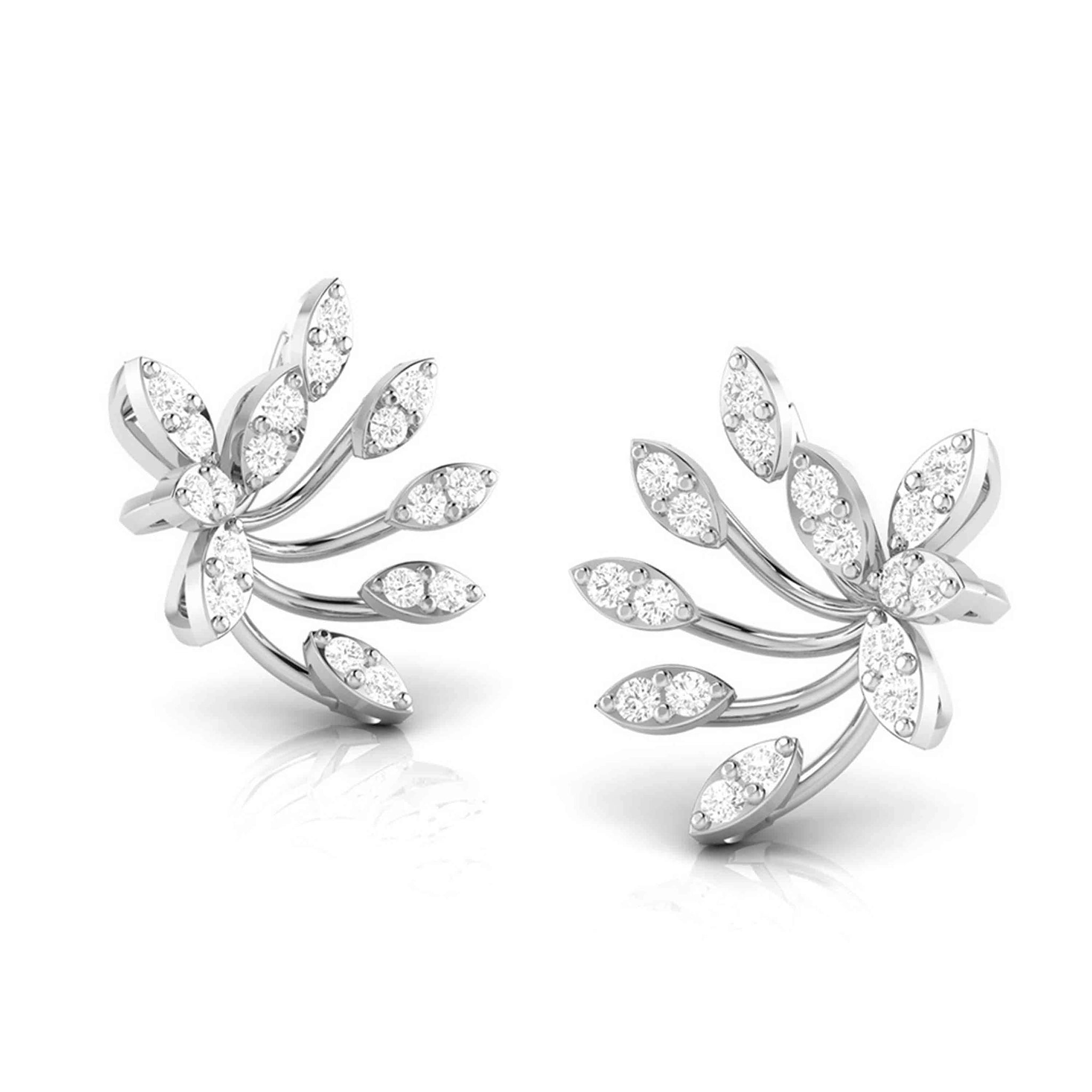 Jewelove™ Earrings Beautiful Platinum Earrings with Diamonds JL PT E ST 2000