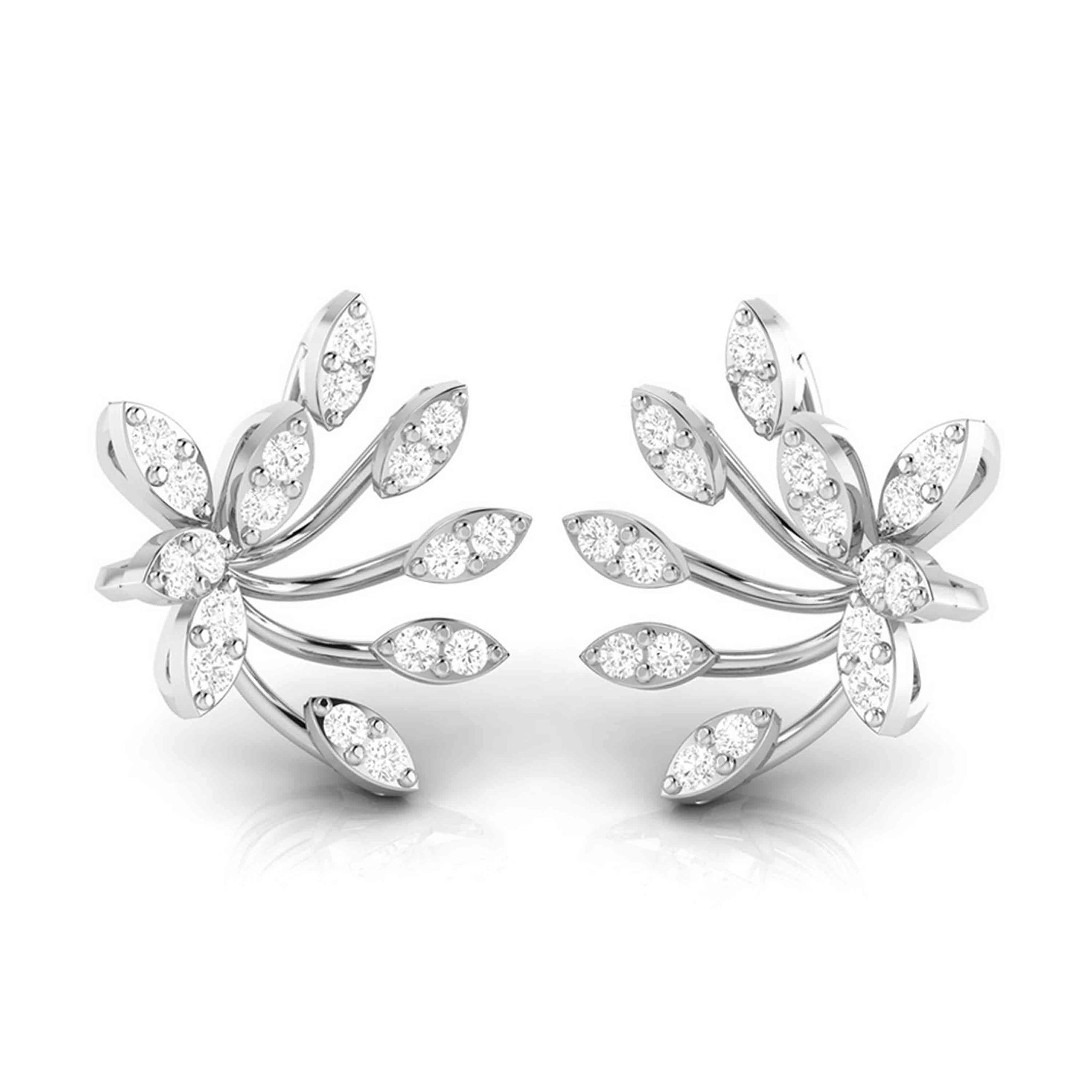 Jewelove™ Earrings Beautiful Platinum Earrings with Diamonds JL PT E ST 2000