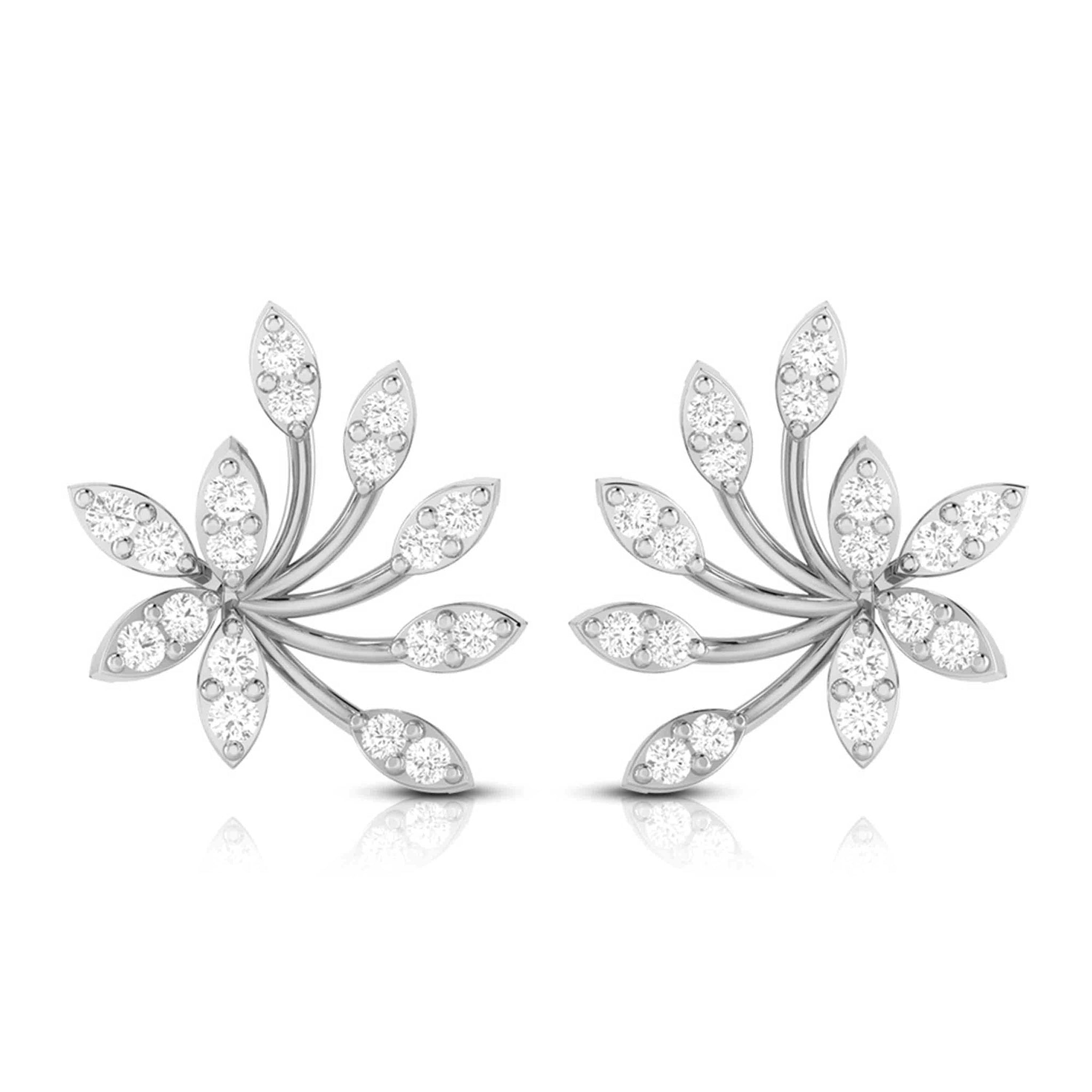 Jewelove™ Earrings SI IJ Beautiful Platinum Earrings with Diamonds JL PT E ST 2000