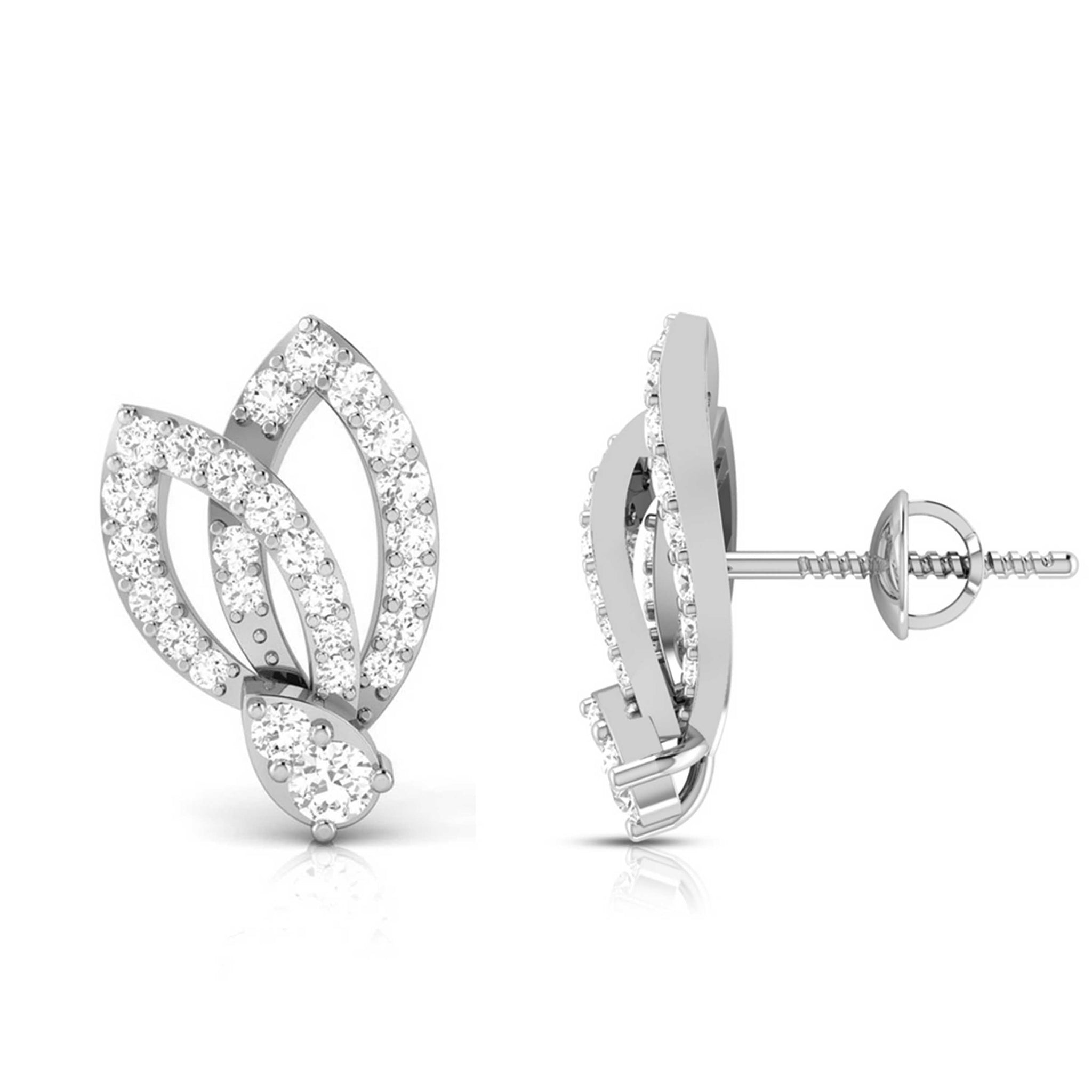 Jewelove™ Earrings Beautiful Platinum Earrings with Diamonds JL PT E ST 2201