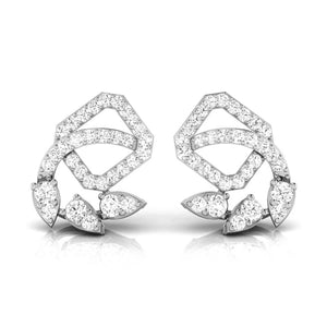 Jewelove™ Earrings SI IJ Beautiful Platinum Earrings with Diamonds JL PT E ST 2205