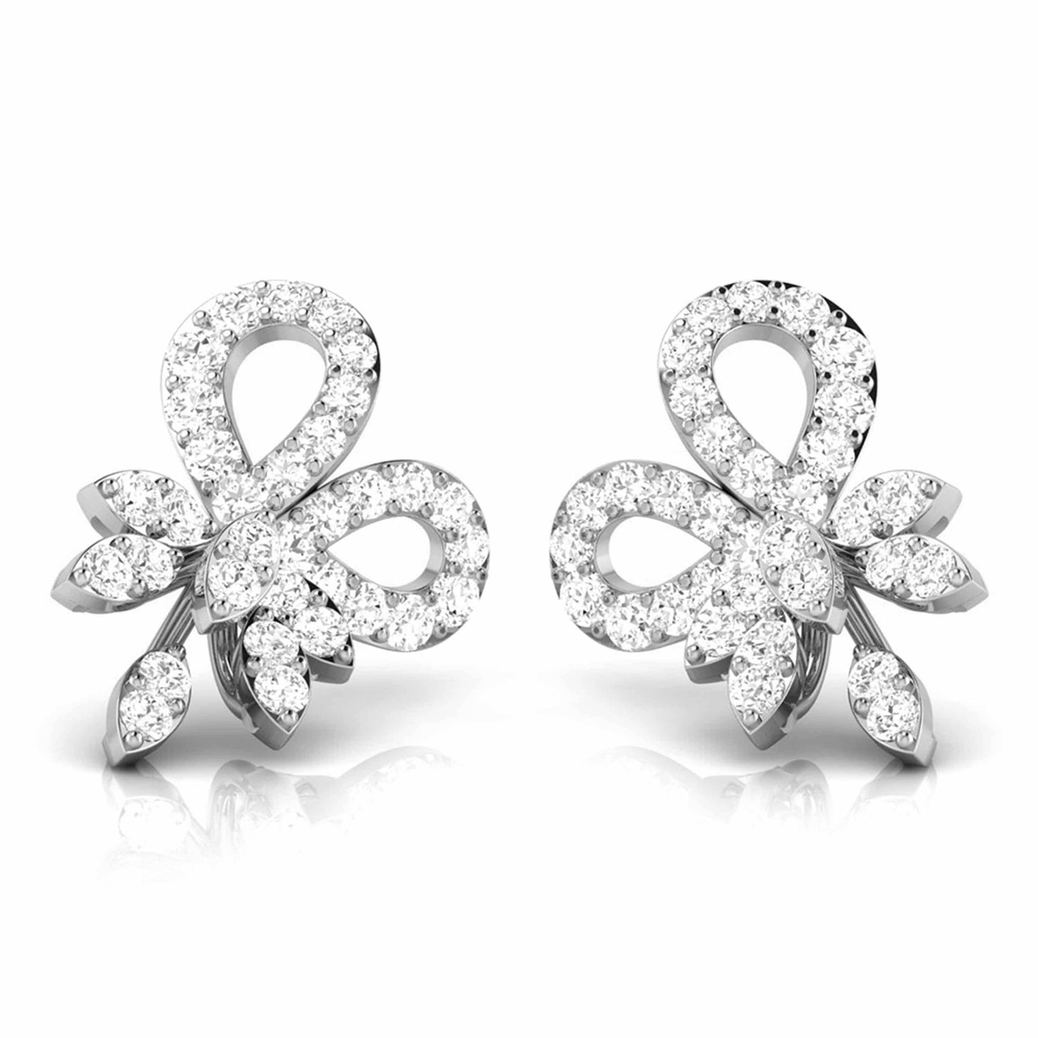 Jewelove™ Earrings Beautiful Platinum Earrings with Diamonds JL PT E ST 2206