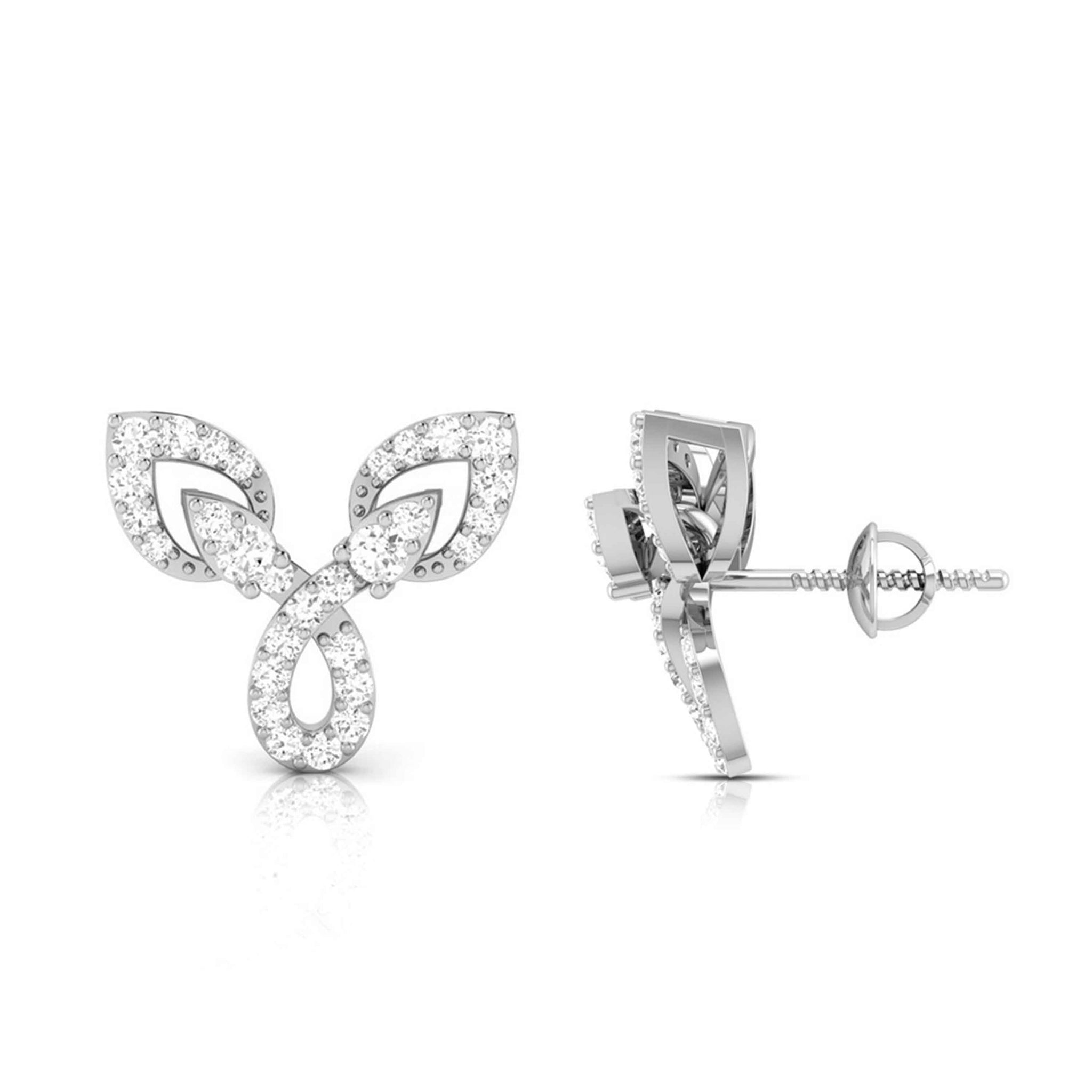 Jewelove™ Earrings Beautiful Platinum Earrings with Diamonds JL PT E ST 2208