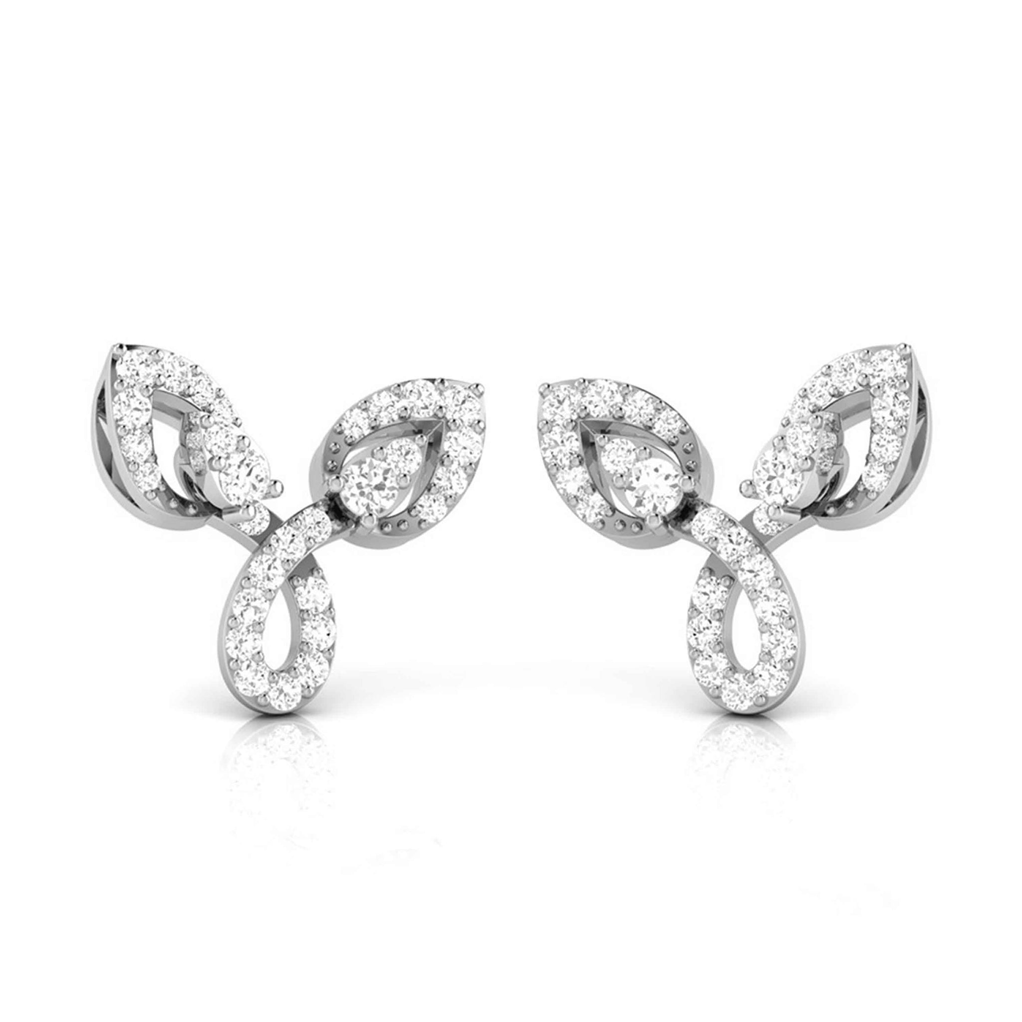 Jewelove™ Earrings Beautiful Platinum Earrings with Diamonds JL PT E ST 2208