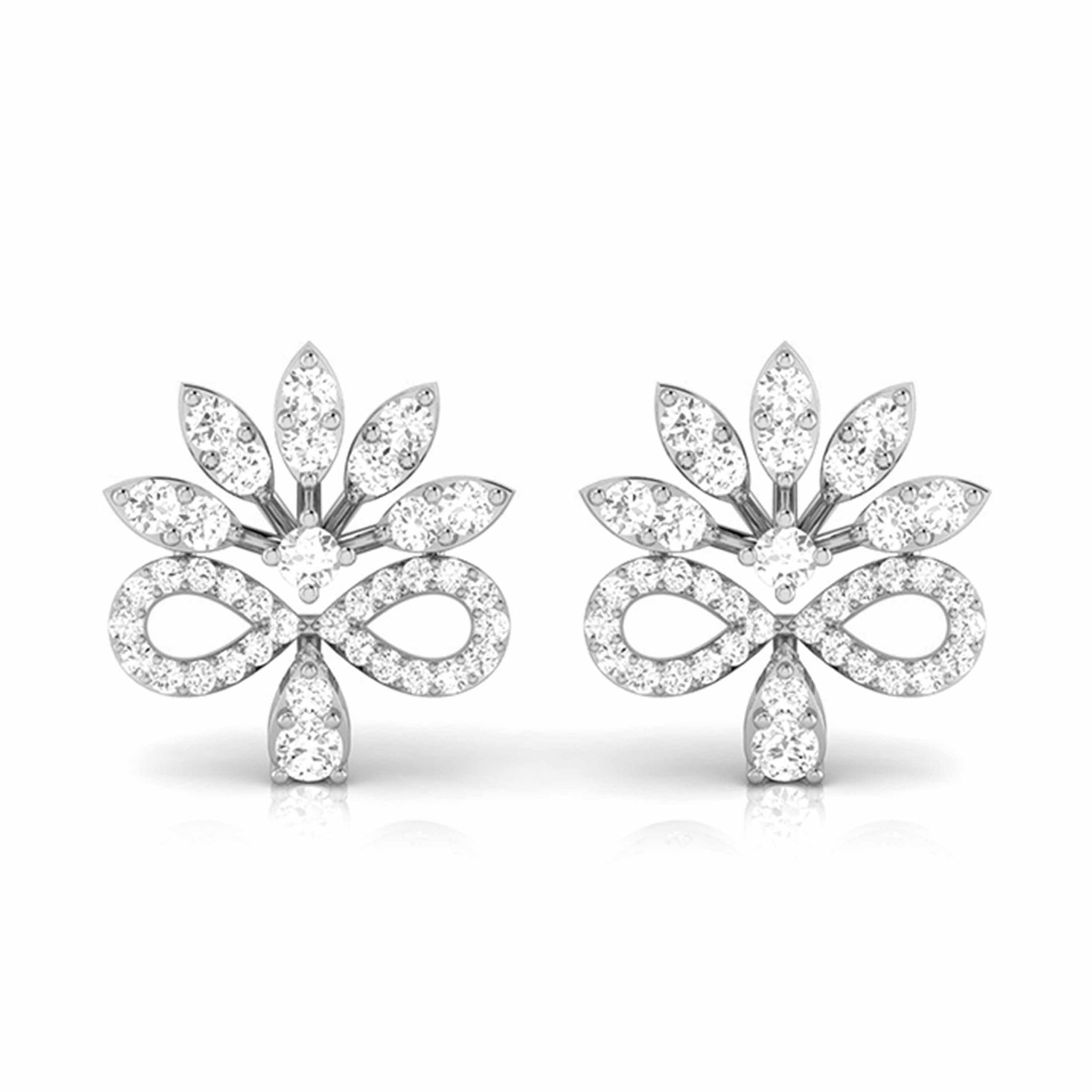 Jewelove™ Earrings Beautiful Platinum Earrings with Diamonds JL PT E ST 2211