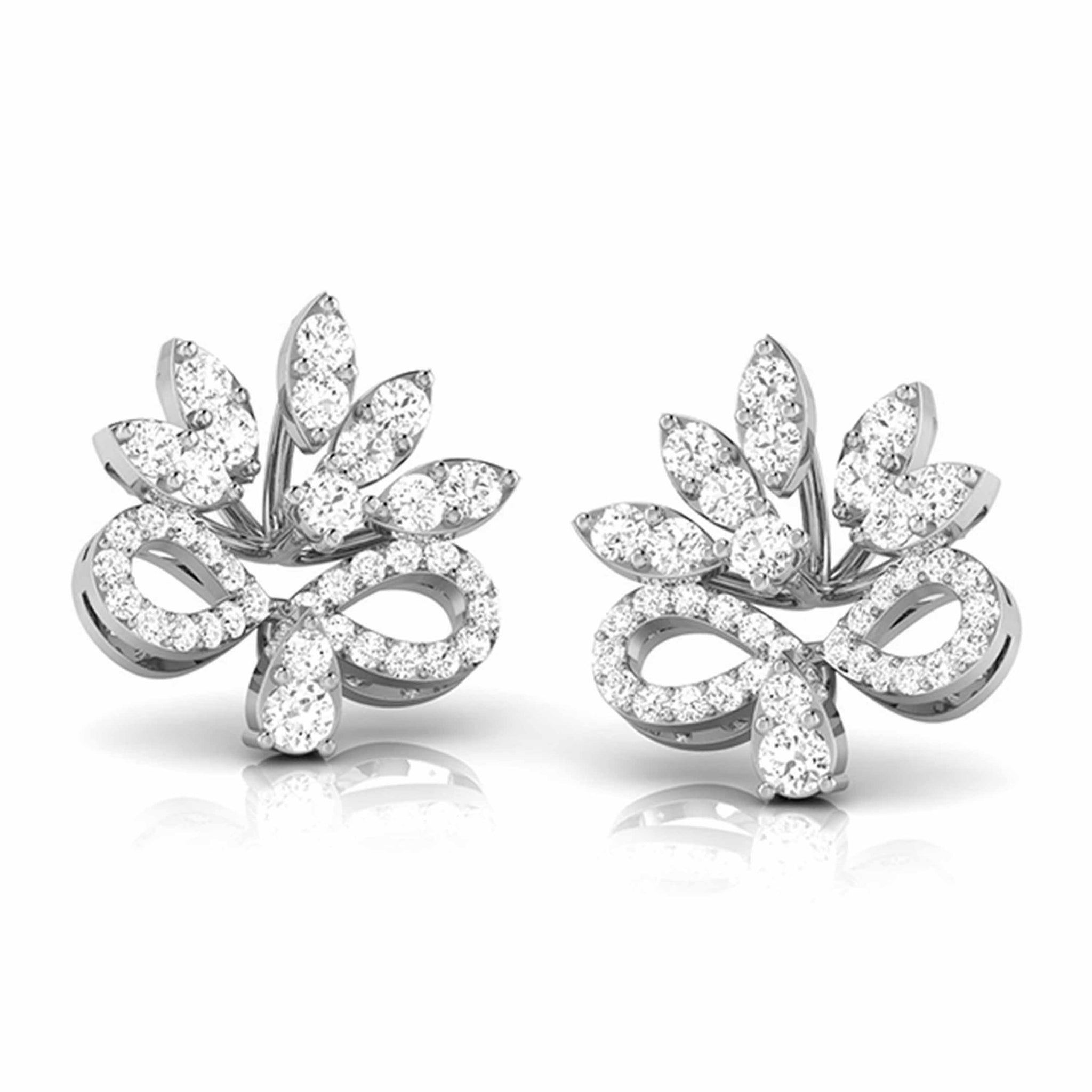 Jewelove™ Earrings Beautiful Platinum Earrings with Diamonds JL PT E ST 2211