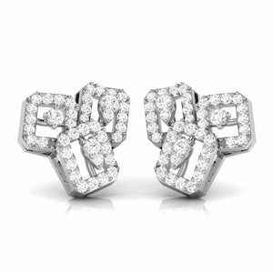 Jewelove™ Earrings SI IJ Beautiful Platinum Earrings with Diamonds JL PT E ST 2212