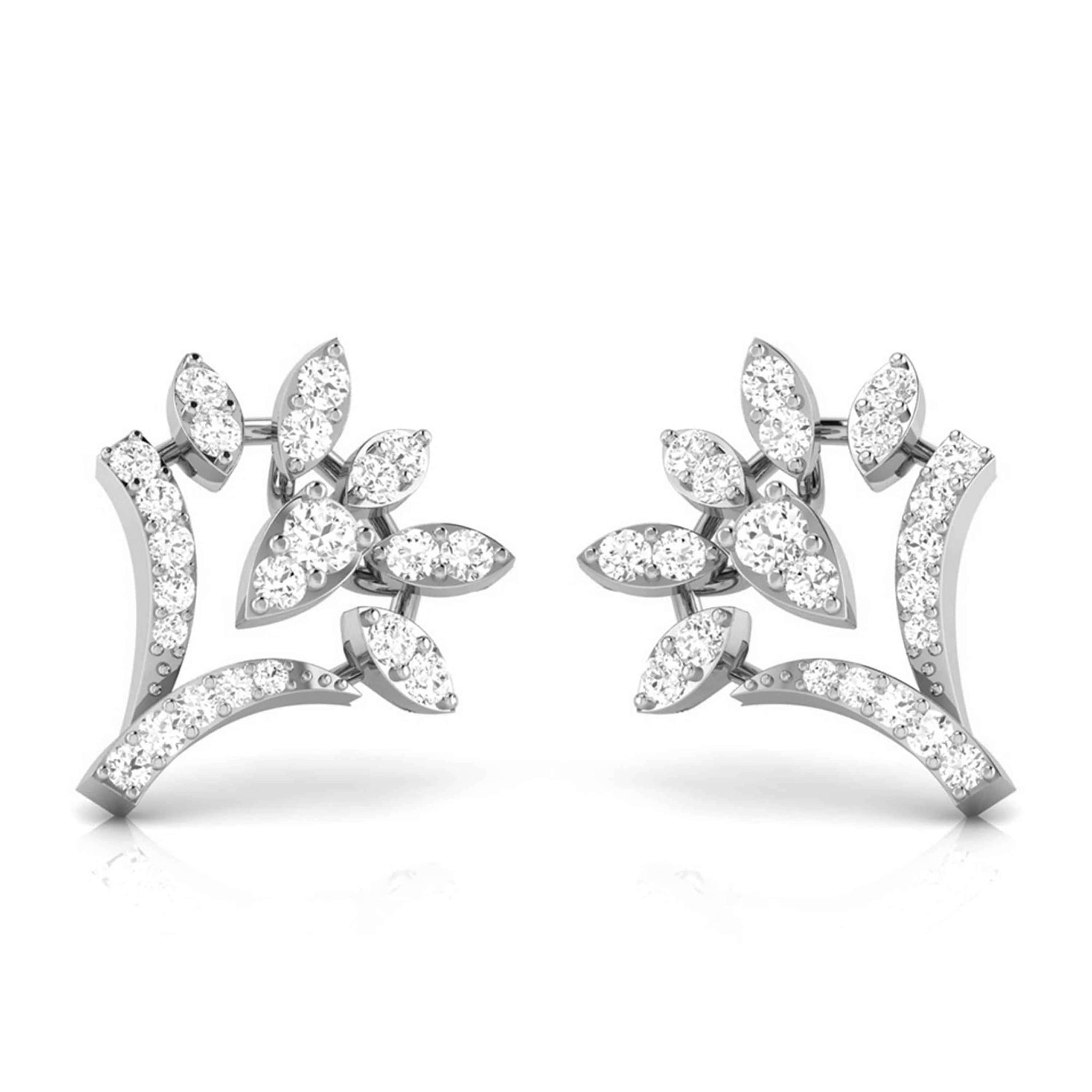 Jewelove™ Earrings Beautiful Platinum Earrings with Diamonds JL PT E ST 2245