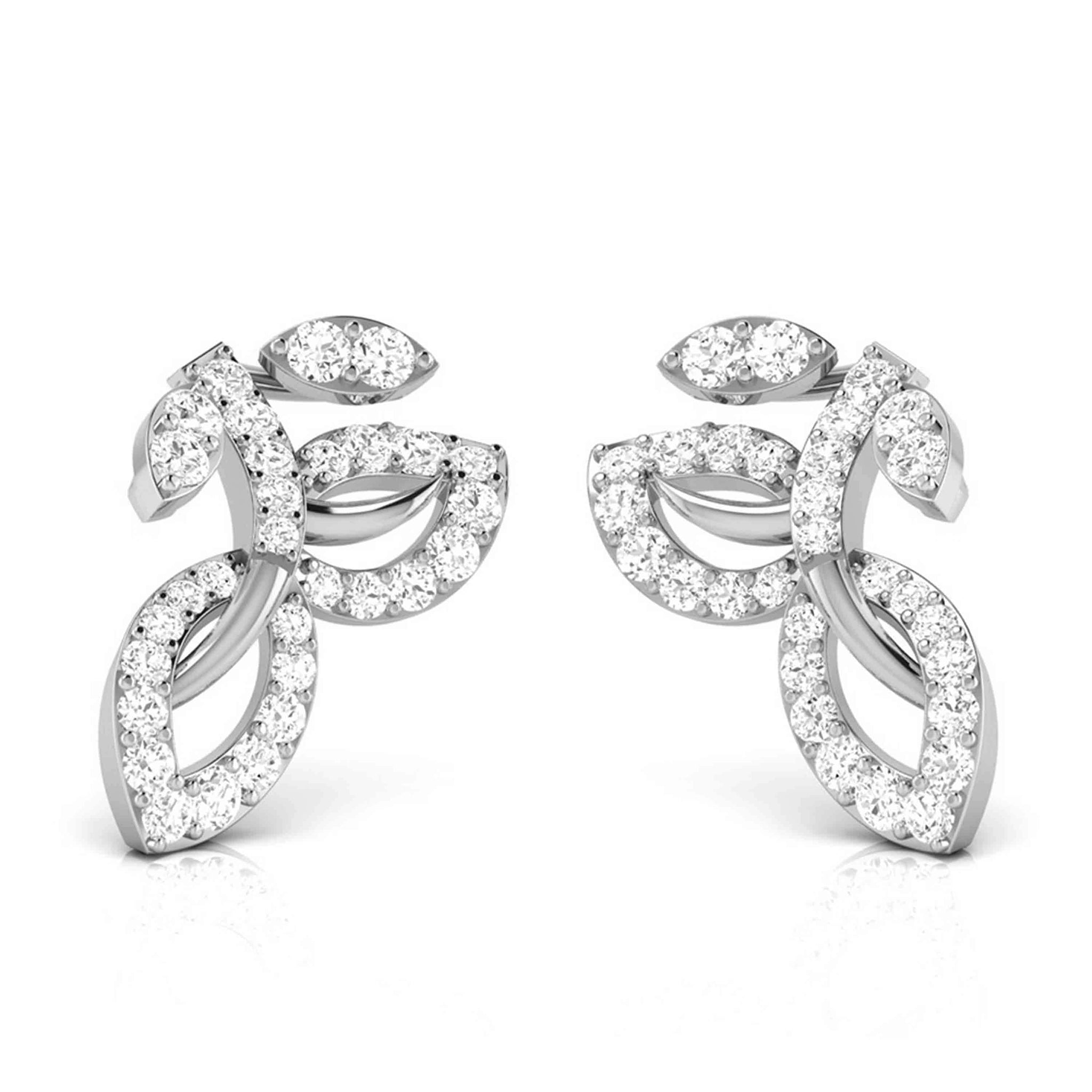 Jewelove™ Earrings Beautiful Platinum Earrings with Diamonds JL PT E ST 2248