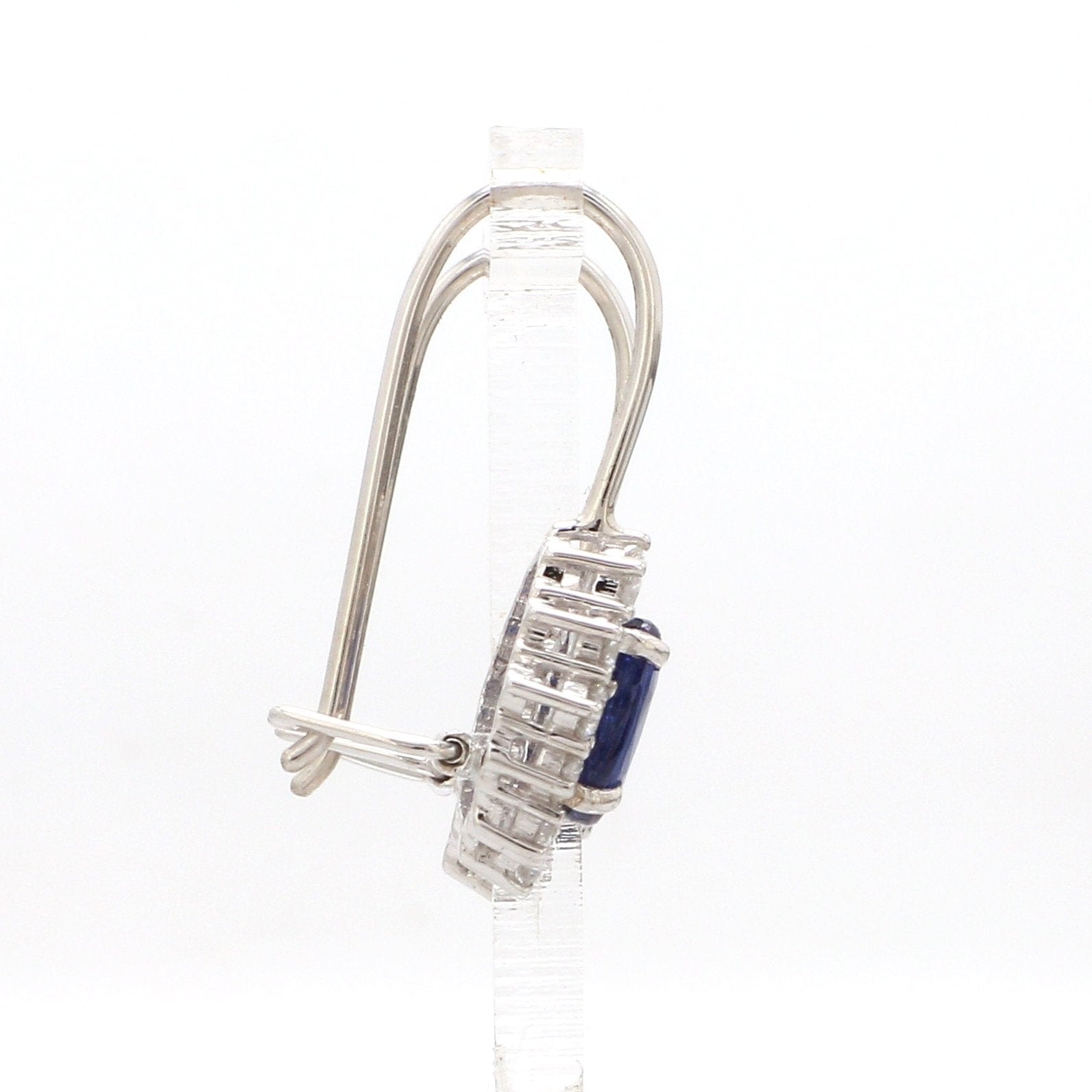 Jewelove™ Earrings VVS GH Beautiful Platinum Kyanite Earrings with Diamond for Women JL PT E 294