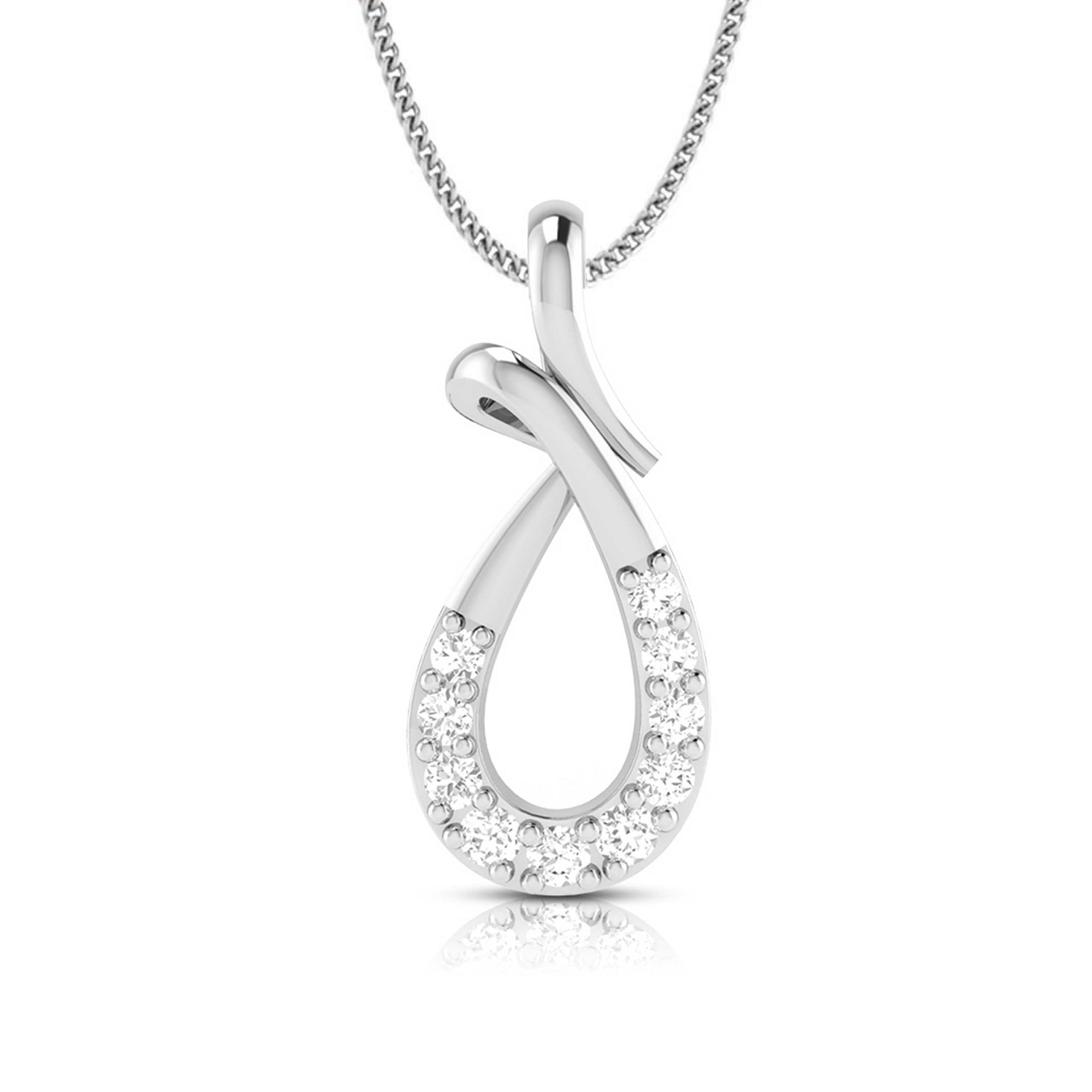 Jewelove™ Pendants & Earrings Beautiful Platinum with Diamond Pendant Set for Women JL PT P 2420