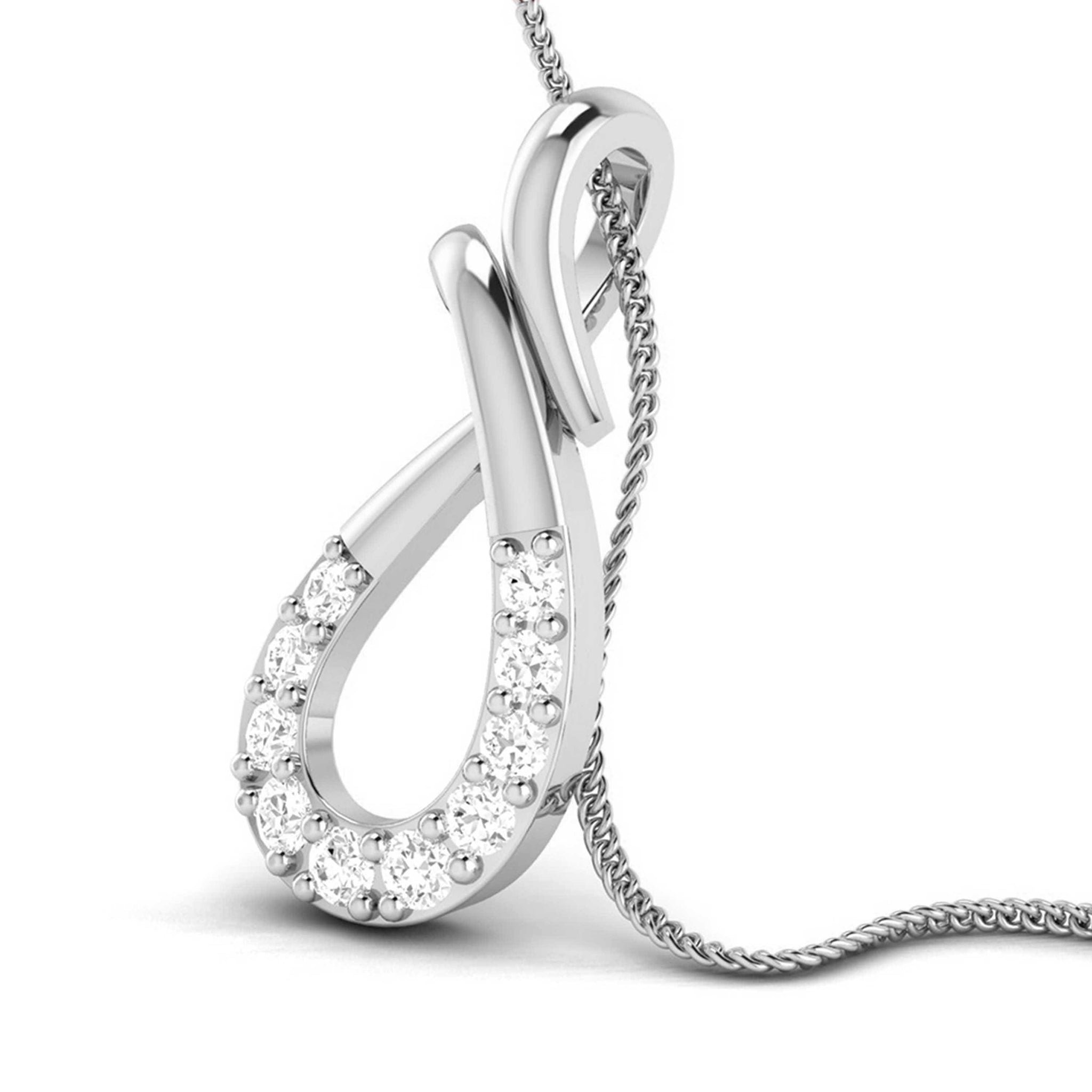 Jewelove™ Pendants & Earrings Beautiful Platinum with Diamond Pendant Set for Women JL PT P 2420