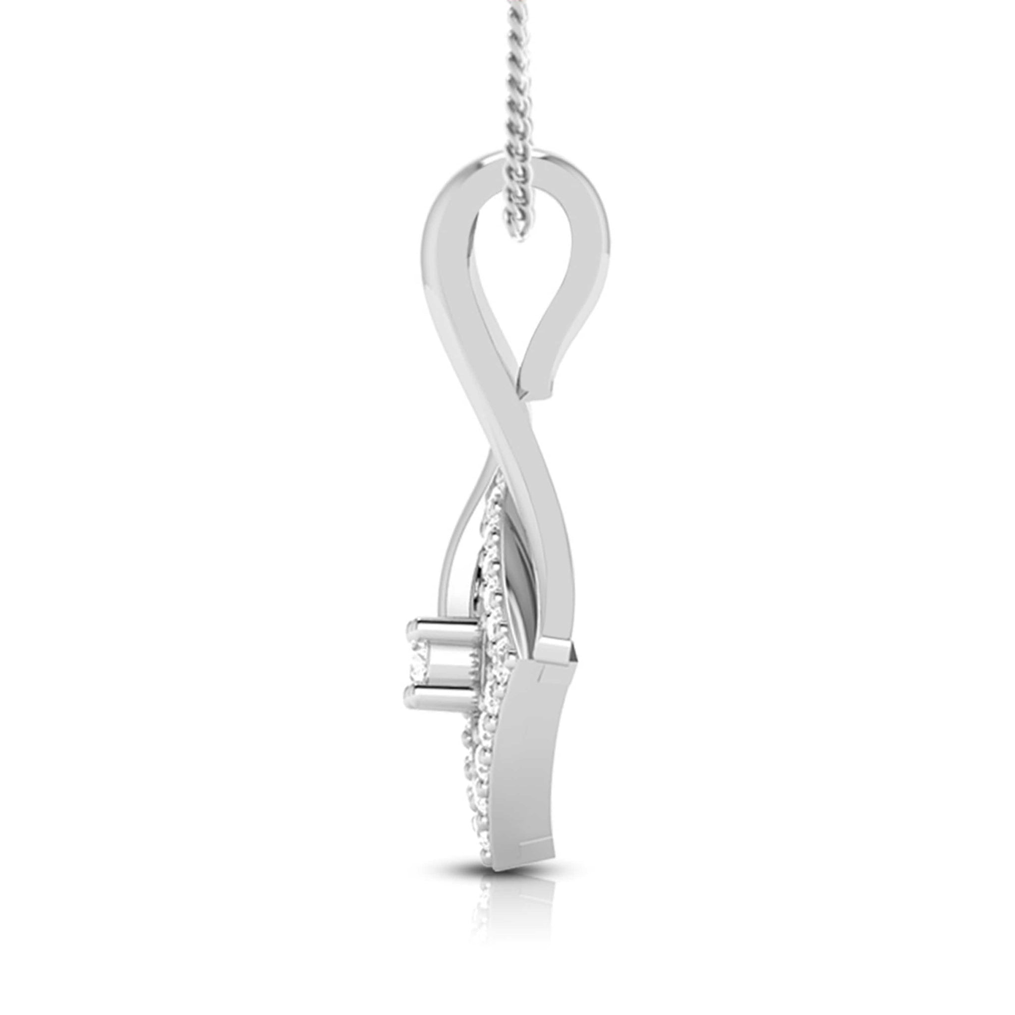 Jewelove™ Pendants & Earrings Beautiful Platinum with Diamond Pendant Set  for Women JL PT P 2421