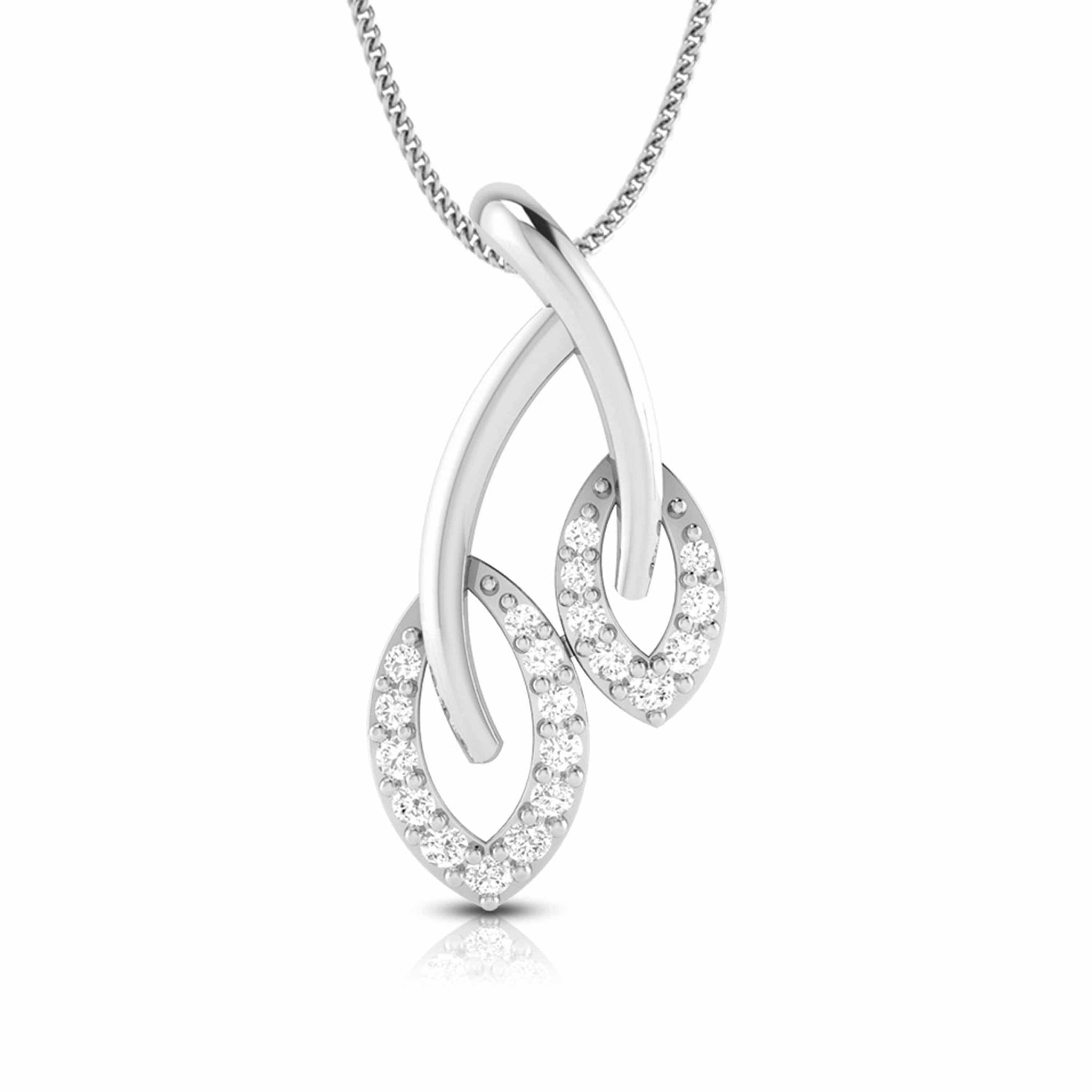 Jewelove™ Pendants & Earrings Beautiful Platinum with Diamond Pendant Set for Women JL PT P 2422