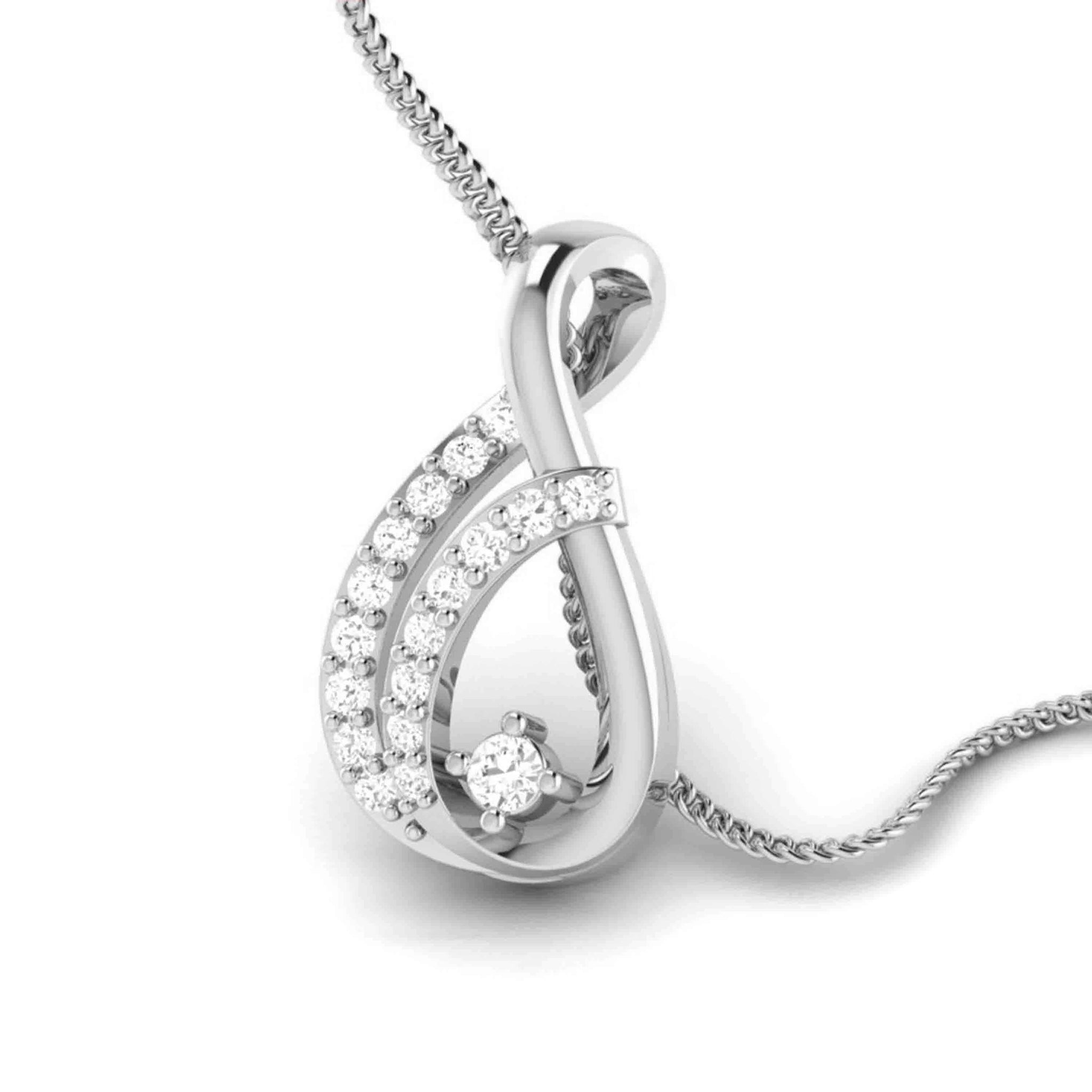 Jewelove™ Pendants & Earrings Beautiful Platinum with Diamond Pendant Set for Women  JL PT P 2423