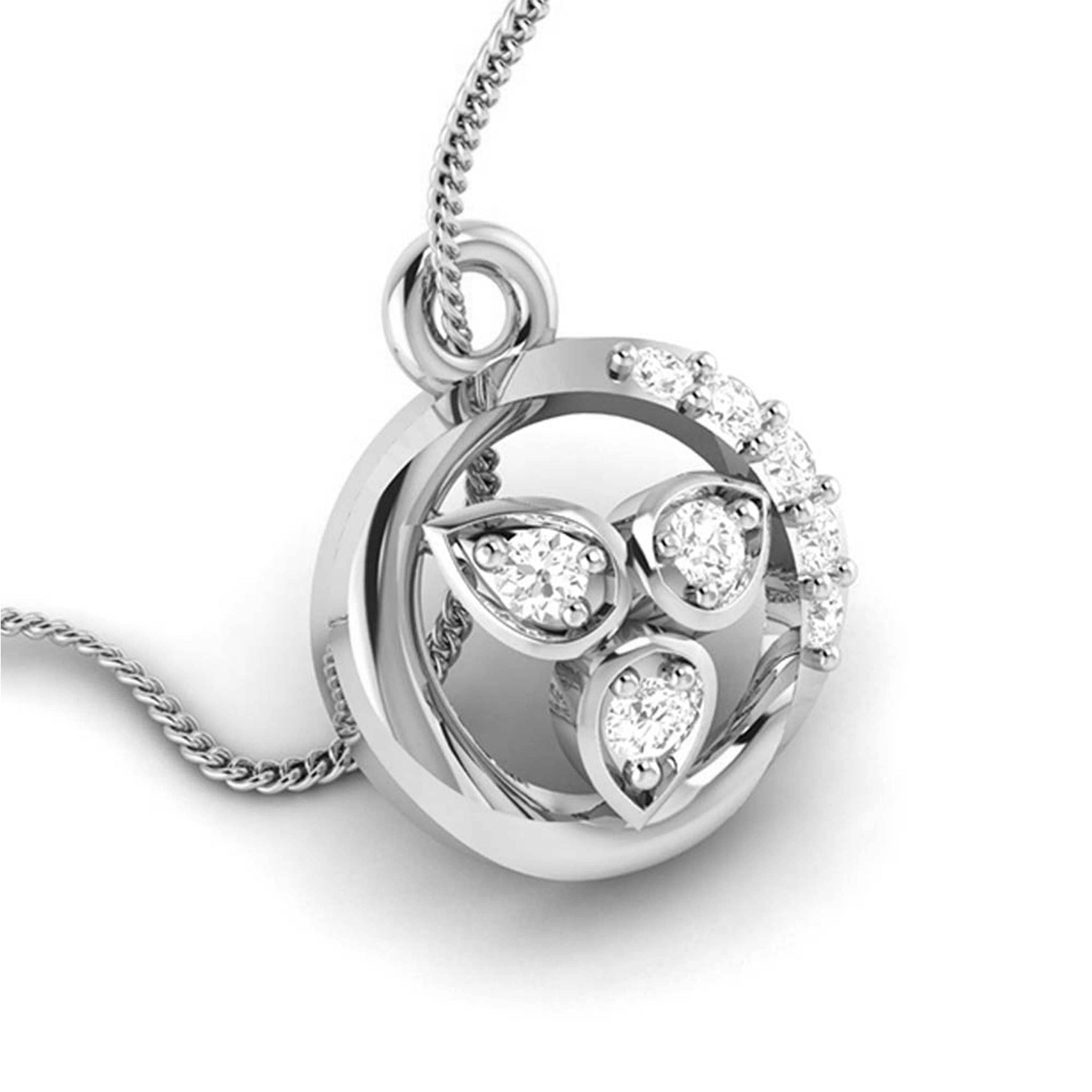 Jewelove™ Pendants & Earrings Beautiful Platinum with Diamond Pendant Set for Women JL PT P 2426