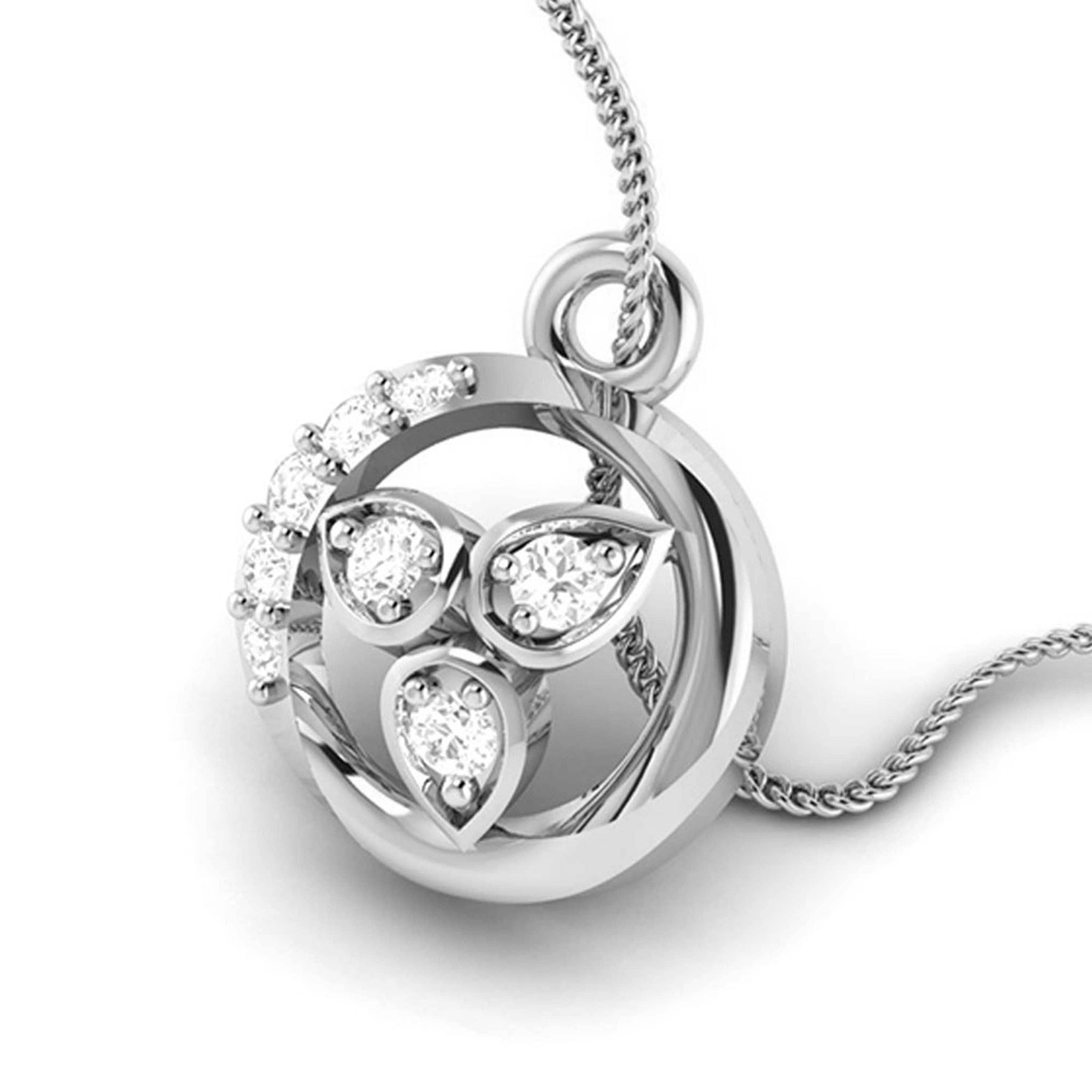 Jewelove™ Pendants & Earrings Beautiful Platinum with Diamond Pendant Set for Women JL PT P 2426