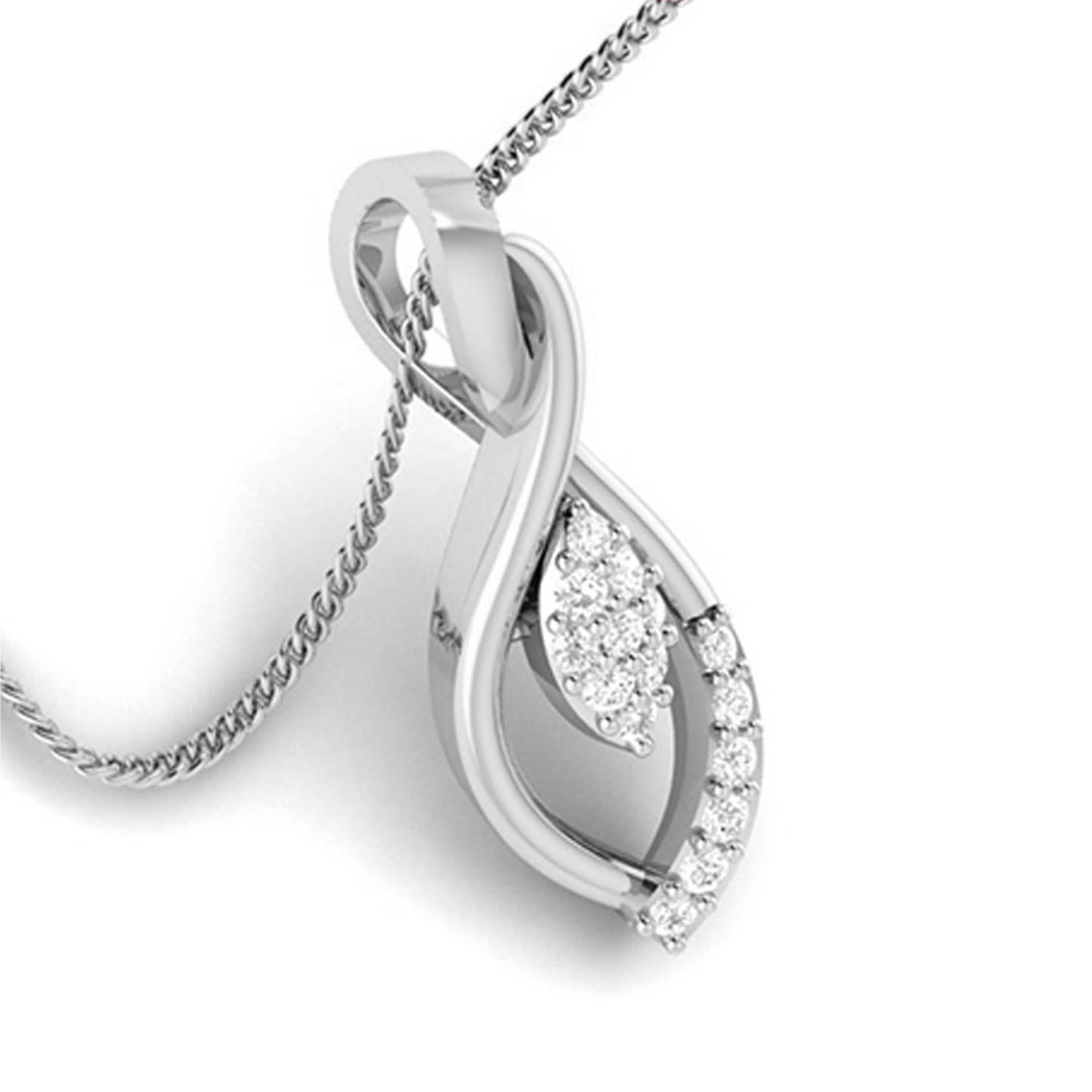 Jewelove™ Pendants & Earrings Beautiful Platinum with Diamond Pendant Set for Women JL PT P 2427