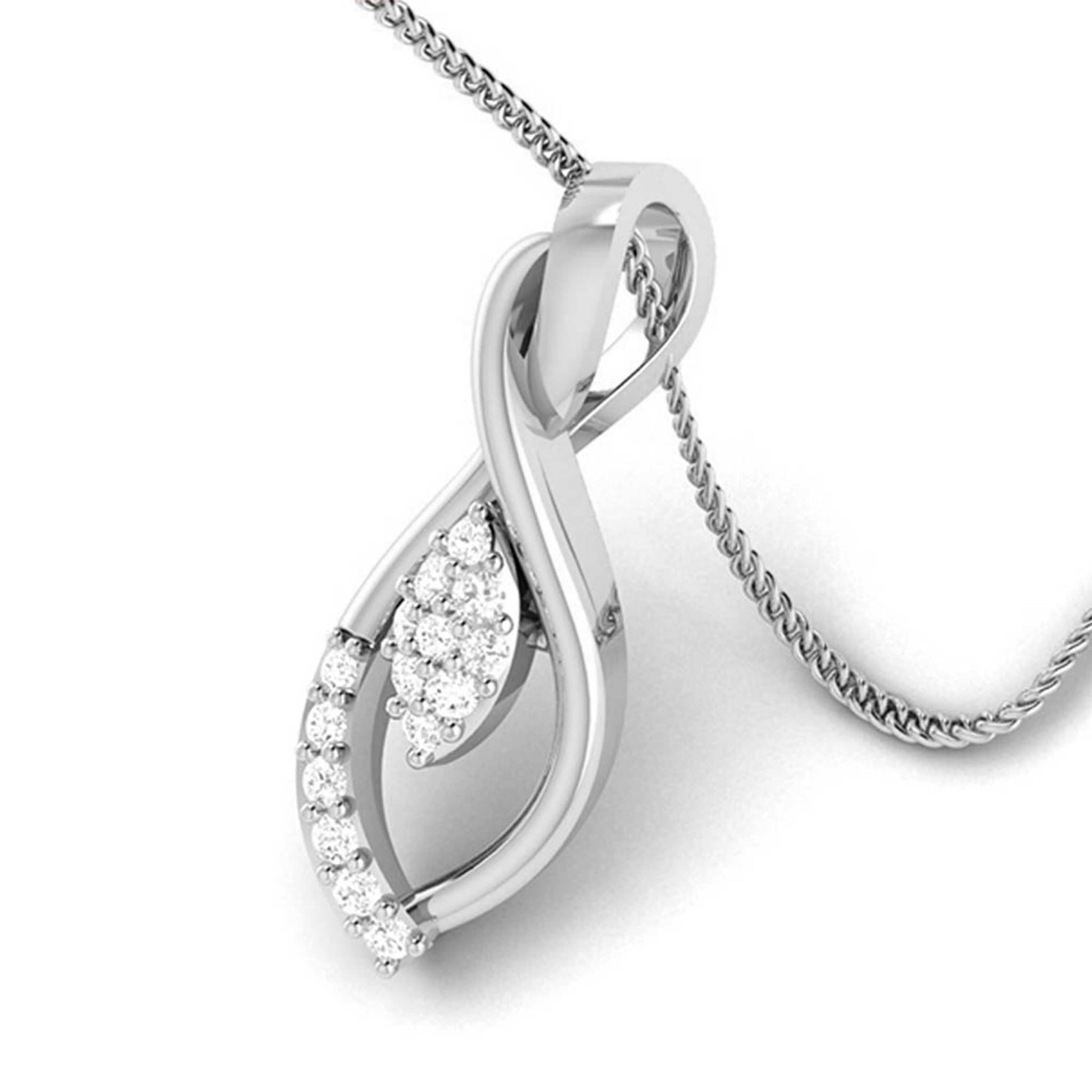 Jewelove™ Pendants & Earrings Beautiful Platinum with Diamond Pendant Set for Women JL PT P 2427