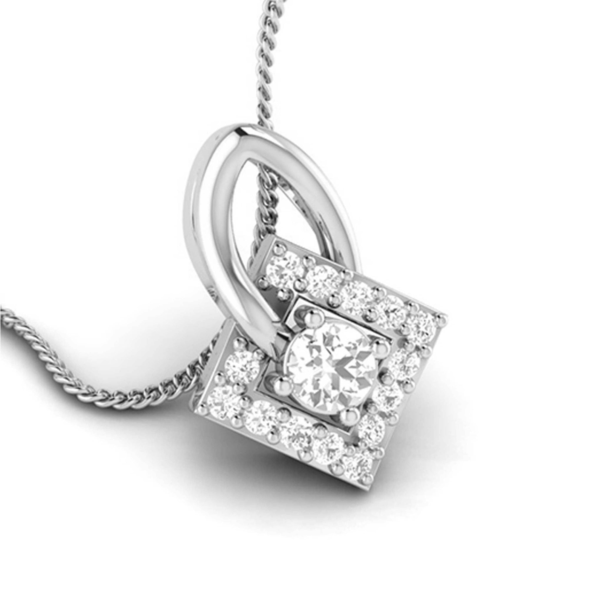 Jewelove™ Pendants & Earrings Beautiful Platinum with Diamond Pendant Set for Women JL PT P 2428