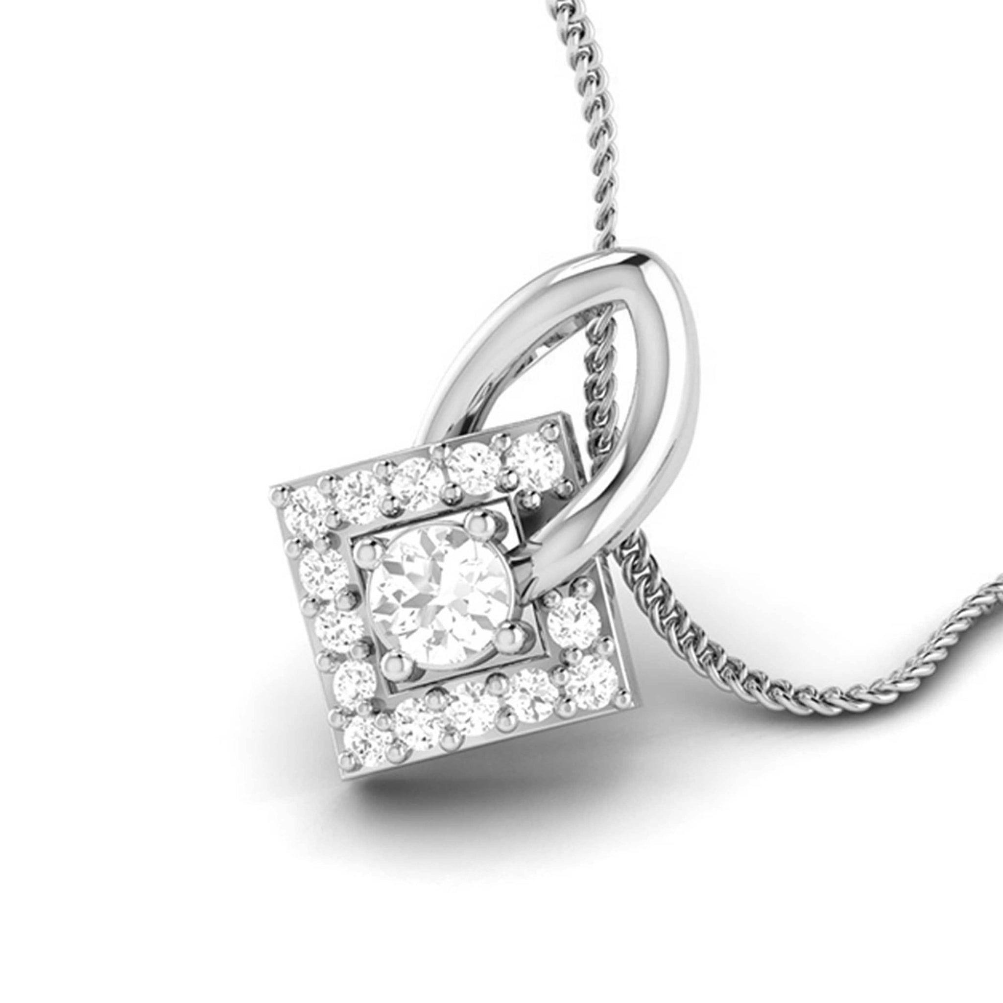 Jewelove™ Pendants & Earrings Beautiful Platinum with Diamond Pendant Set for Women JL PT P 2428