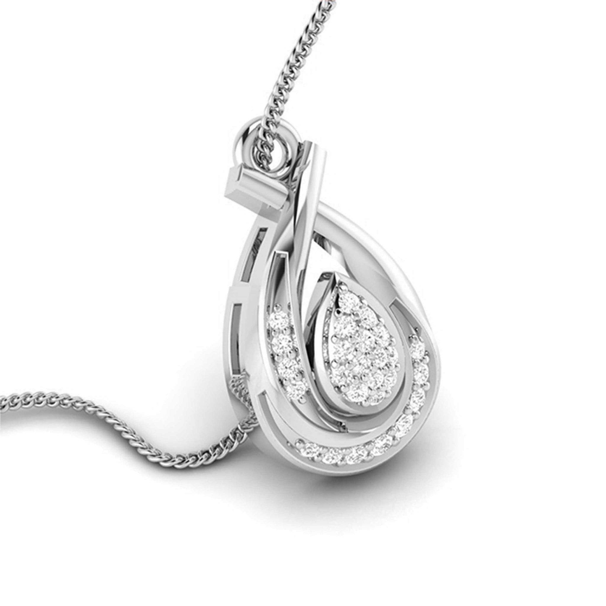 Jewelove™ Pendants & Earrings Beautiful Platinum with Diamond Pendant Set for Women JL PT P 2449