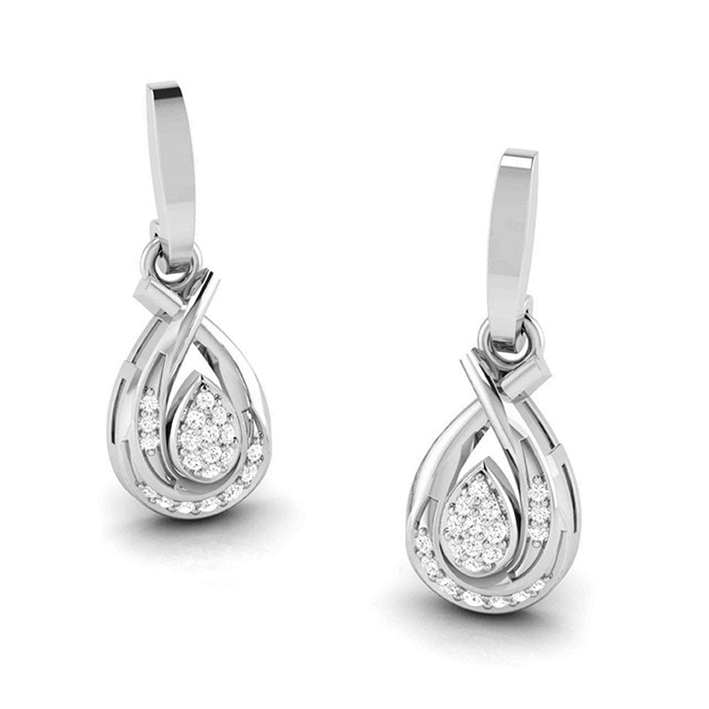 Jewelove™ Pendants & Earrings Beautiful Platinum with Diamond Pendant Set for Women JL PT P 2449