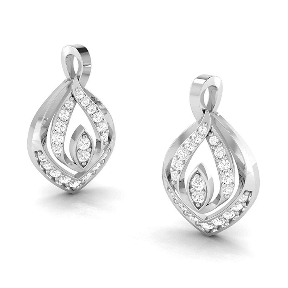 Jewelove™ Pendants & Earrings Beautiful Platinum with Diamond Pendant Set  JL PT P 2440