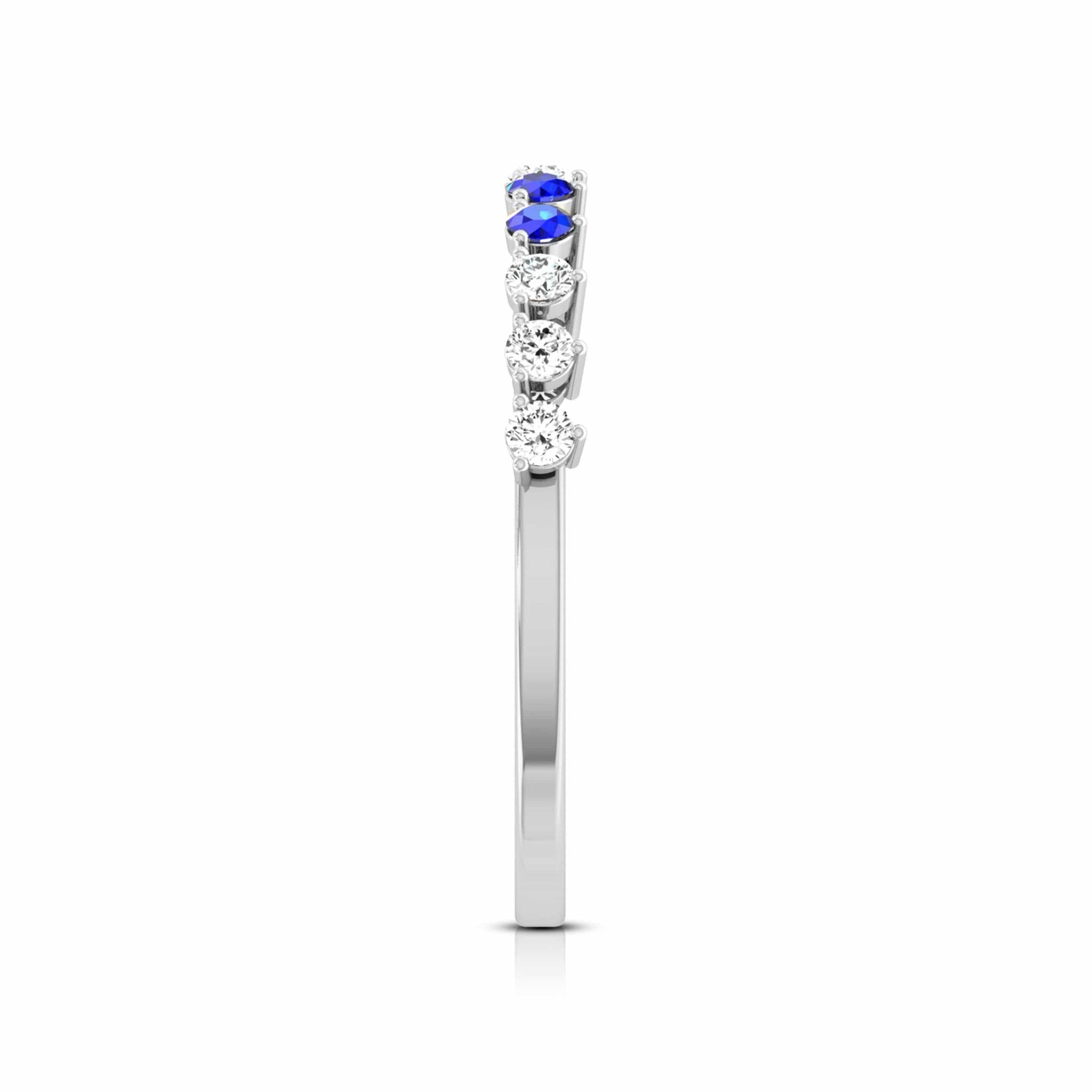 Jewelove™ Rings Blue Sapphire Platinum Diamond Engagement Ring JL PT LR 7007