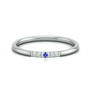 Jewelove™ Rings Blue Sapphire Platinum Diamond Engagement Ring JL PT LR 7040