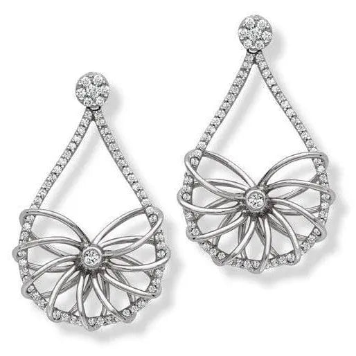 0.75 CTS Certified Diamonds 14K White Gold Designer Earrings | Quality Fine  Jewelry