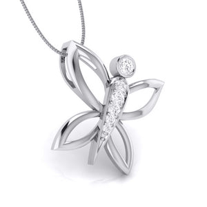 Jewelove™ Pendants & Earrings Butterfly Platinum Diamond Pendant Set JL PT P BT 43-A