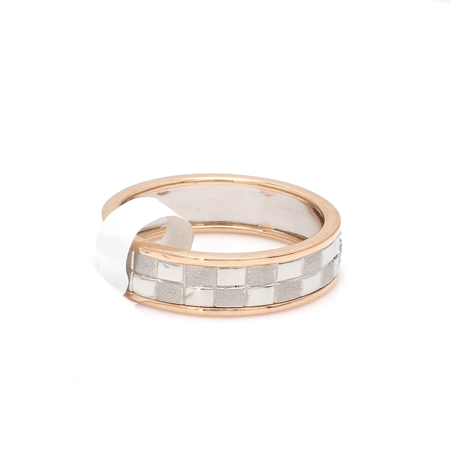 Jewelove™ Rings Chess Couple Rings in Platinum & Rose Gold with Single Diamonds JL PT 1114