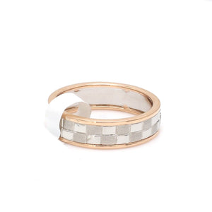 Jewelove™ Rings Chess Couple Rings in Platinum & Rose Gold with Single Diamonds JL PT 1114