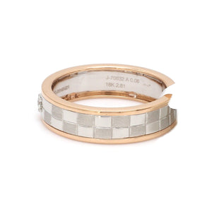 Jewelove™ Rings Chess Couple Rings in Platinum & Rose Gold with Single Diamonds JL PT 1114