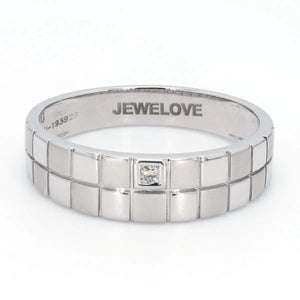 Jewelove™ Rings Men's Band only / SI IJ Chess Inspired Platinum Love Bands in Platinum JL PT 423