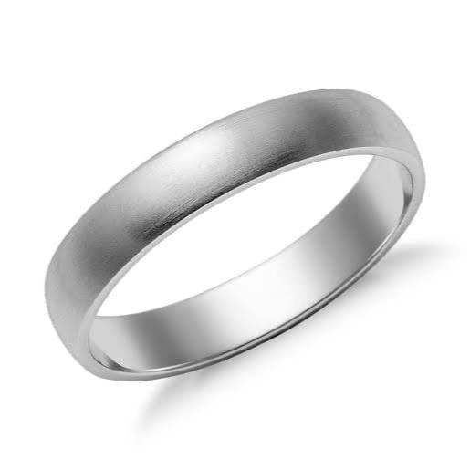 Jewelove™ Rings Classic 4mm Platinum Ring Matte Finish JL PT 1013