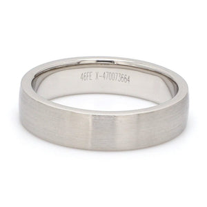 Jewelove™ Rings Men's Band only Classic 5mm Brush Finish Plain Platinum Band for Men JL PT 667