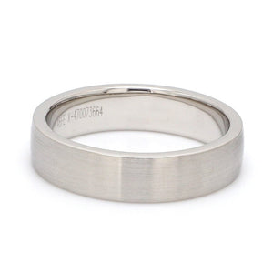 Jewelove™ Rings Men's Band only Classic 5mm Brush Finish Plain Platinum Band for Men JL PT 667