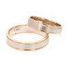 Jewelove™ Rings Classic Plain Platinum Couple Rings With a Rose Gold Border JL PT 633
